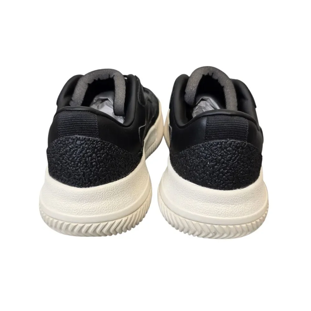 Brandblack Men’s 8.5 Black Leather Low Top Casual Streetwear Sneakers Shoes